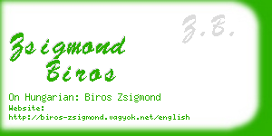 zsigmond biros business card
